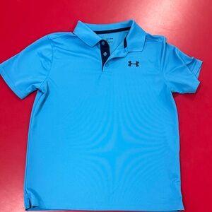 Under Armour Kids Blue Polo Shirt YLG EUC